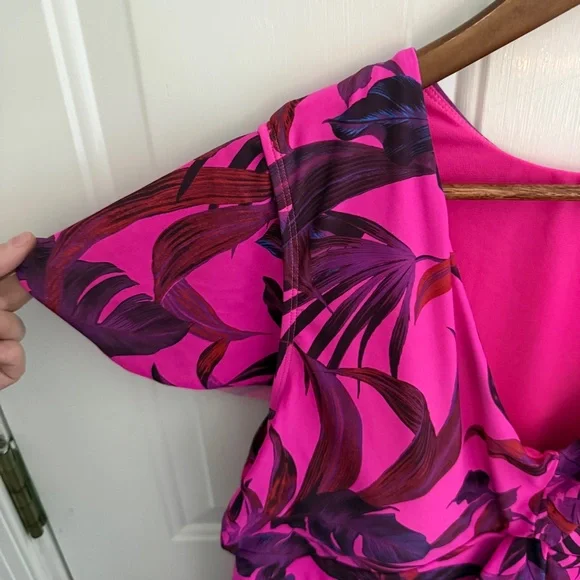 Torrid Pink and Purple One Piece Swimsuit - Picture 5 of 10